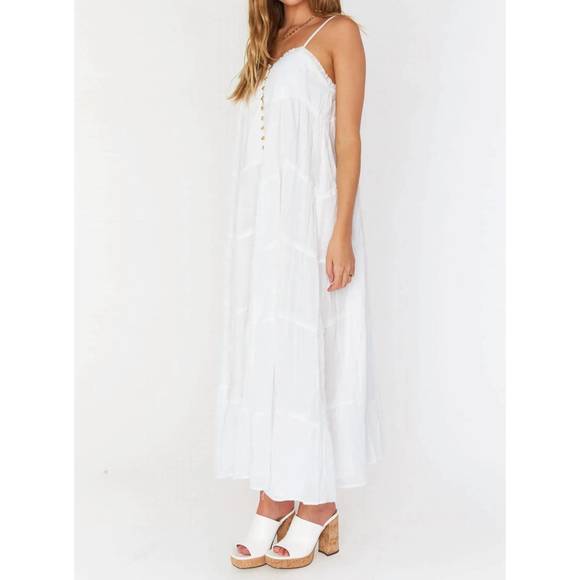 NEW SHOW ME YOUR MUMU gracie midi volie dress in white - Picture 3 of 4